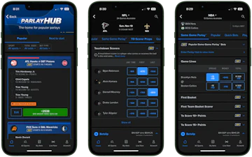 Fanduel parlay betting apps three phone mock up