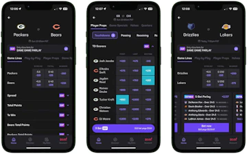 Hard Rock Bet parlay betting apps three phone mock up