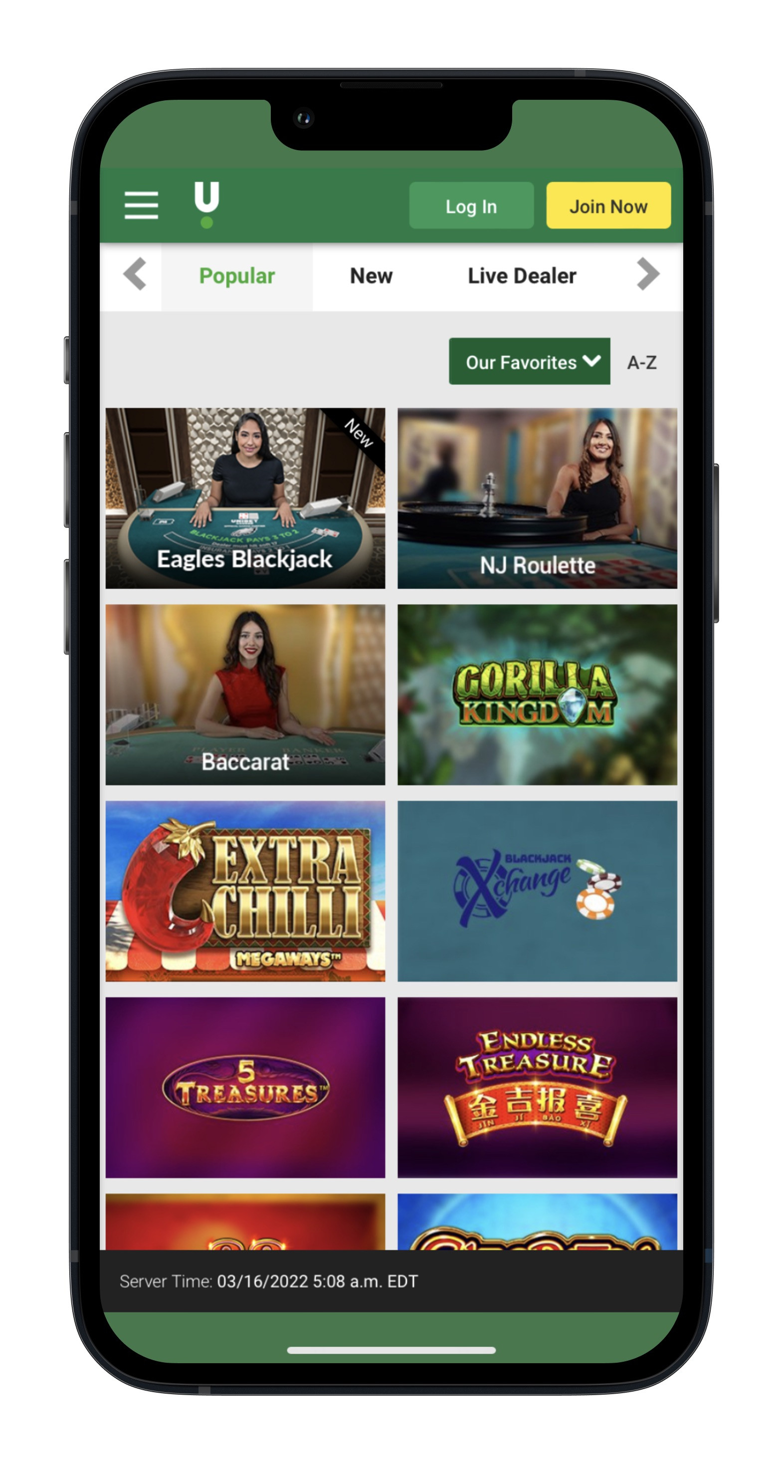 Unibet Casino Mockup
