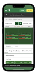 Unibet Live Soccer Mockup