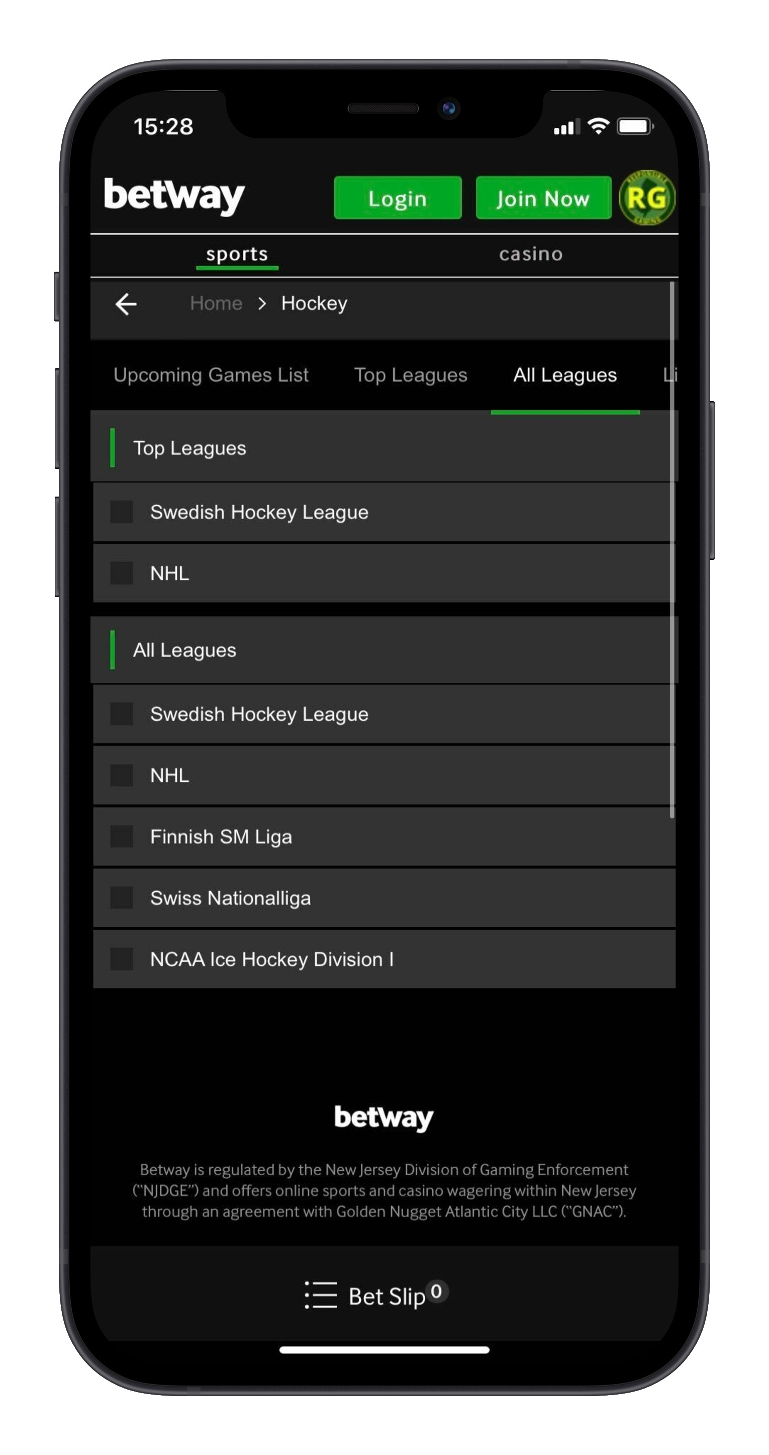 Betway App International Leagues