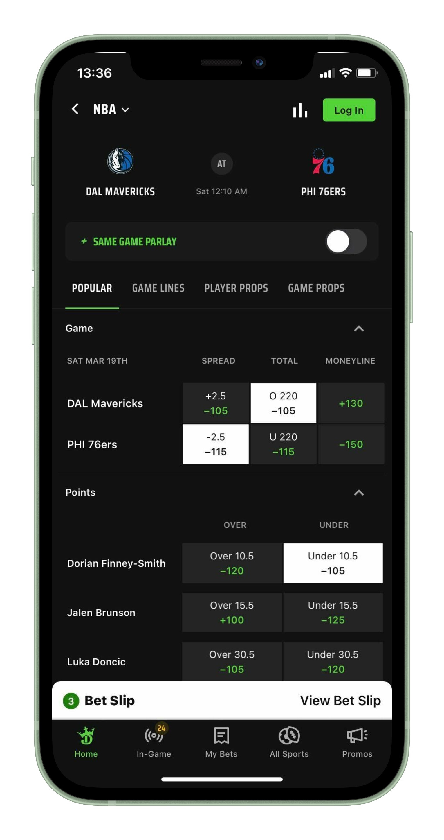 Draftkings sportsbook same game parlay
