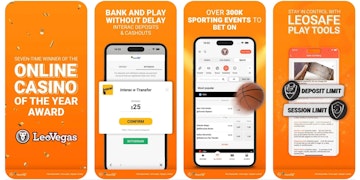 Leo Vegas Ontario App Features Graphic