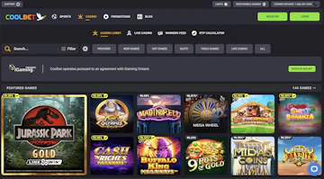 Coolbet casino desktop screenshot