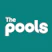 The pools logo new white