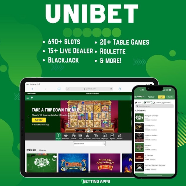 Unibet is the best real money slots app