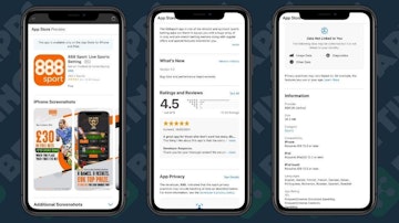 888sport app store preview showing screenshots ratings and key info