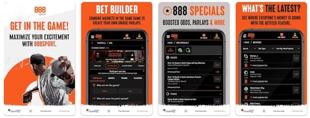 Screenshot of 888sport Ontario sports betting app page on google play store