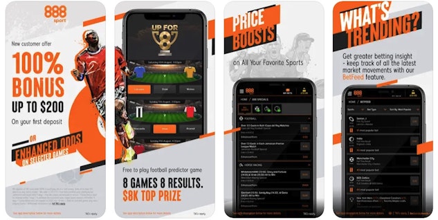 Screenshot of 888sport Ontario sports betting app page on the App store store