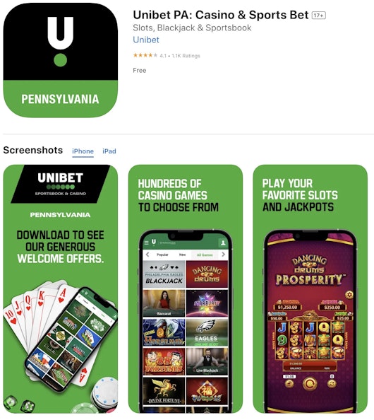 Unibet App Store Billede