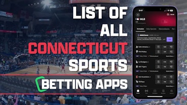 List of all Connecticut Sports Betting Apps Header Image phone Mockup