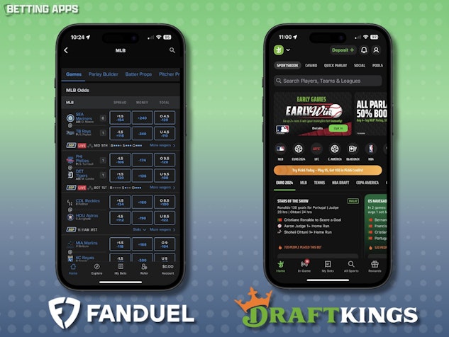 DraftKings and FanDuel bet insurance promo page iphone mock up