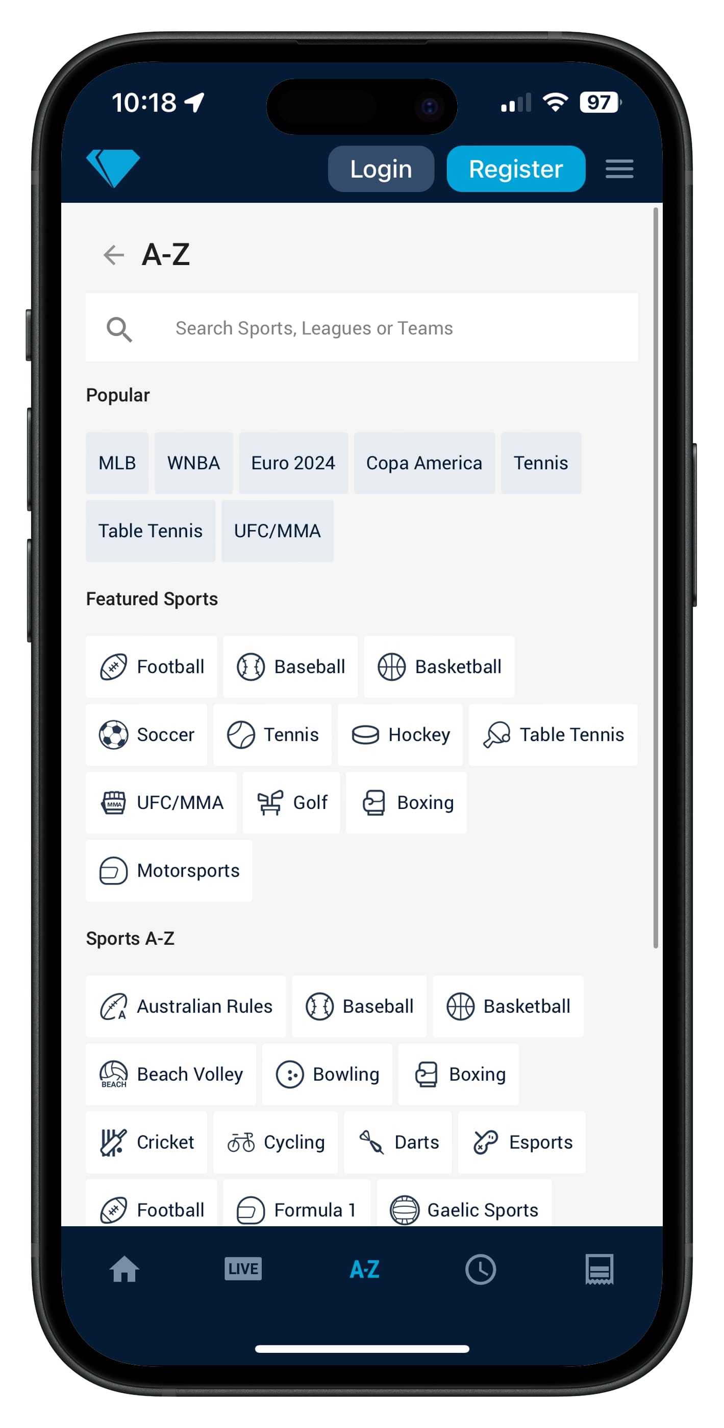 Desert diamond sports