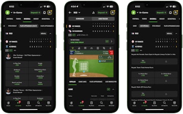 Draft Kings betting app baseball mockup