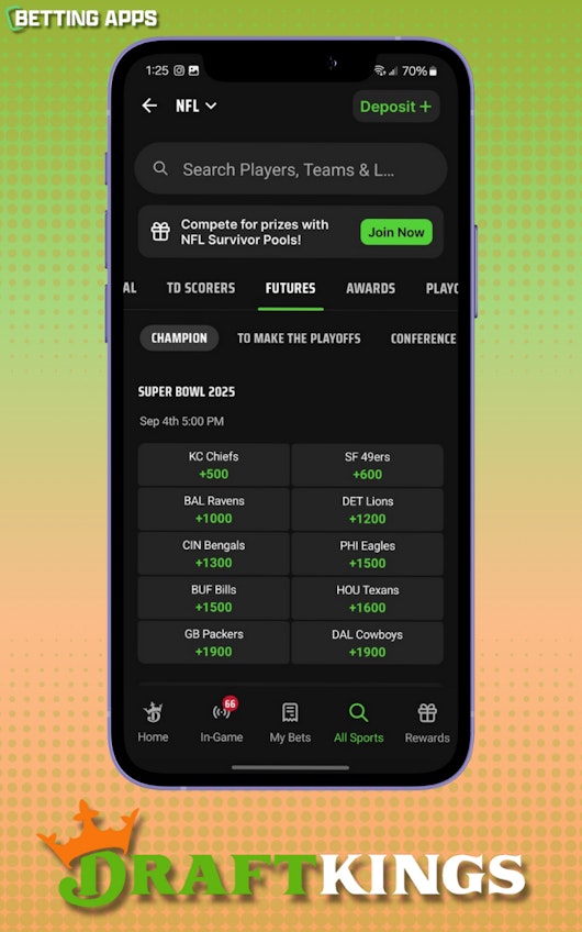 Draftkings Football Mockup