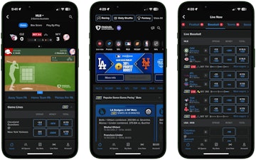 Fan Duel betting app baseball mockup