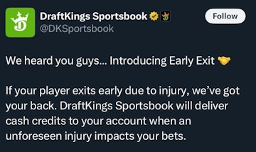 DraftKings Early Exit Tweet