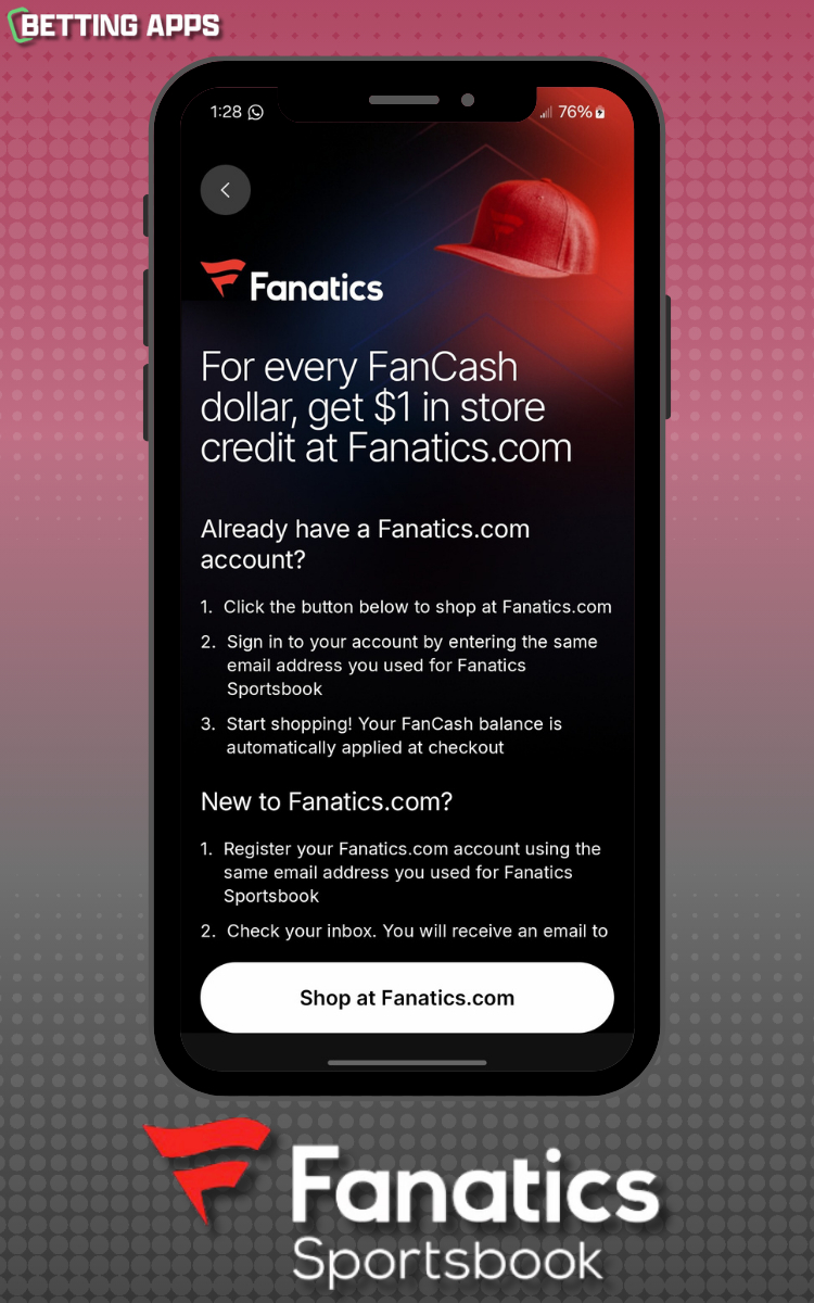 How to use FanCash in Fanatics shop