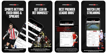 IOS app store screenshot showing the Spreadex app