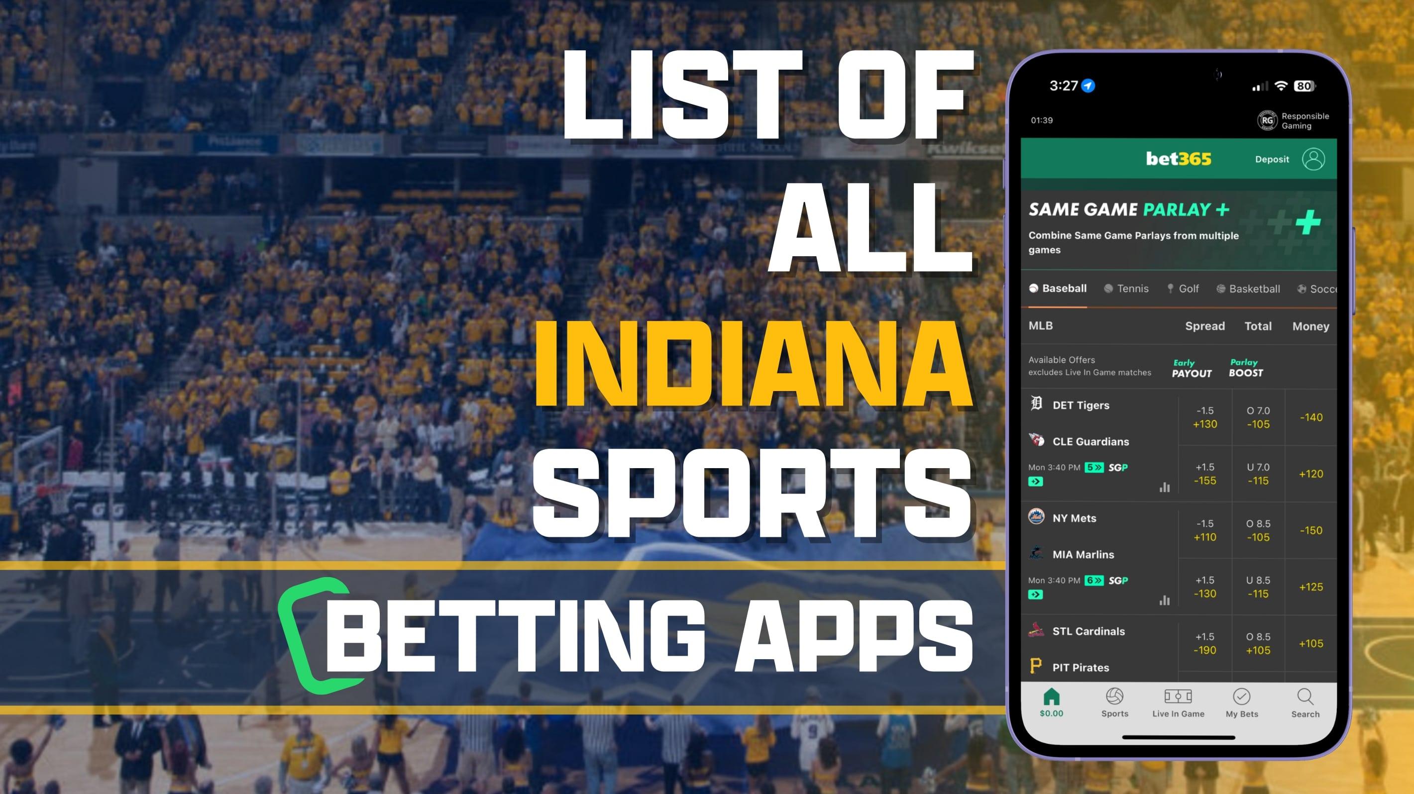List of All Indiana Sports Betting Apps