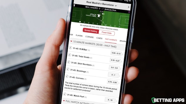 Iphone showing Spreadexs in play markets
