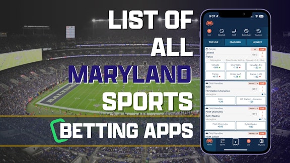 List of All Maryland Sports Betting Apps iPhone Mockup