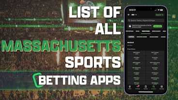 List of All Massachusetts Sports Betting Apps Header Image iPhone Mockup
