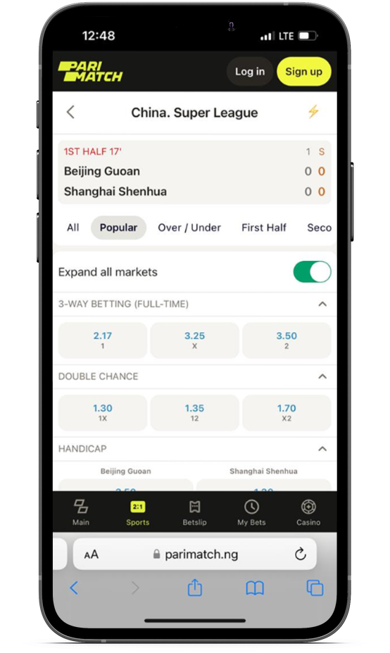Parimatch Live Betting