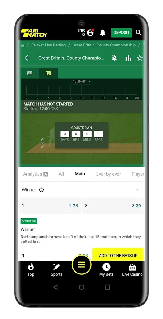 Parimatch live cricket betting
