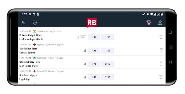 Rabona App Cricket betting