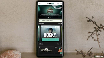 Sky Casino home page on a pixel 5