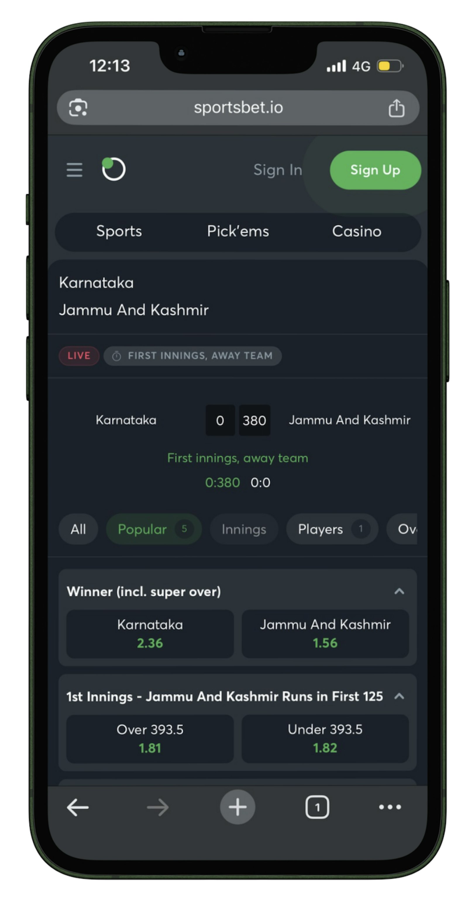 Sportsbet io Markets