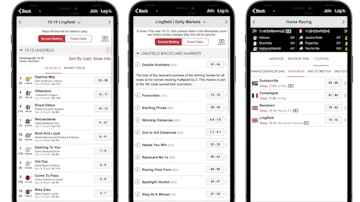 Three i Phones showing an example of the Spread betting markets in the Spreadex app