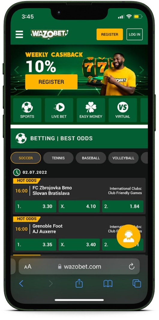 Wazobet App Home Ios