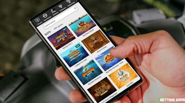 Someone looking at the selection of slot games on the unibet app